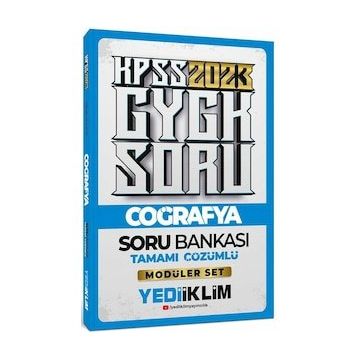 2023 KPSS Genel Kültür Coğrafya Tamamı Çözümlü Soru Bankası-Yediiklim Yayınları