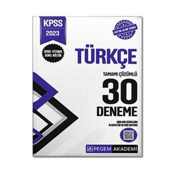 2023 KPSS Genel Kültür Genel Yetenek Türkçe 30 Deneme