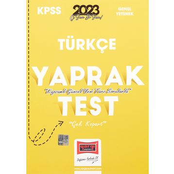 2023 Kpss Türkçe Çek Kopart Yaprak Test