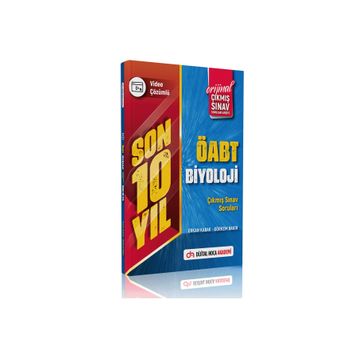 2023 ÖABT Biyoloji Son 10 Yıl Orijinal Video Çözümlü Çıkmış Sınav Soruları Dijital Hoca Akademi Yayınları