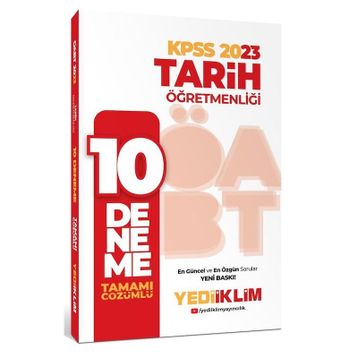2023 Öabt Tarih Öğretmenliği Tamamı Çözümlü 10 Deneme - Yediiklim Yayınları