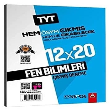 2023 TYT Fen Bilimleri ÖSYM Çıkmış ve Çıkabilecek Sorulardan Oluşturulmuş 12 Deneme Sınavı Tamamı Video Çözümlü Marka Yayınları