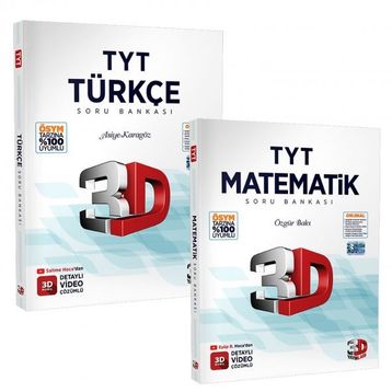 2024 3D Yayınları Tyt Türkçe ve Matematik Soru Bankasi Seti