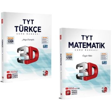 2024 3D Yayınları Tyt Türkçe ve Matematik Soru Bankasi Seti