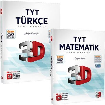 2024 3D Yayınları Tyt Türkçe ve Matematik Soru Bankasi Seti
