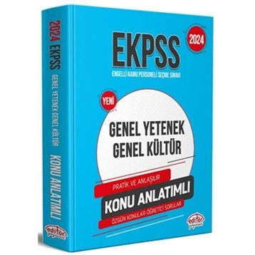 2024 Ekpss Genel Kültür Genel Yetenek Konu Anlatımlı - Editör Yayınları