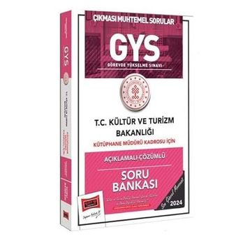 2024 Gys Kültür Ve Turizm Bakanlığı Kütüphane Müdürü Kadrosu İçin Açıklamalı Çözümlü Soru Bankası - Yargı Yayınları