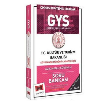 2024 Gys Kültür Ve Turizm Bakanlığı Kütüphane Müdürü Kadrosu İçin Açıklamalı Çözümlü Soru Bankası - Yargı Yayınları