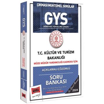 2024 Gys Kültür Ve Turizm Bakanlığı Müze Müdür Yardımcılığı Kadrosu İçin Açıklamalı Çözümlü Soru Bankası - Yargı Yayınları