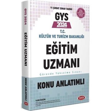 2024 Gys T.C. Kültür ve Turizm Bakanlığı Eğitim Uzmanı Konu Anlatımlı - Data Yayınları