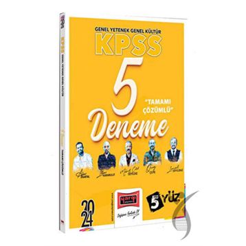 2024 KPSS 5Yüz Ekibi GK-GY Tüm Dersler Tamamı Çözümlü 5 Deneme - Yargı Yayınevi