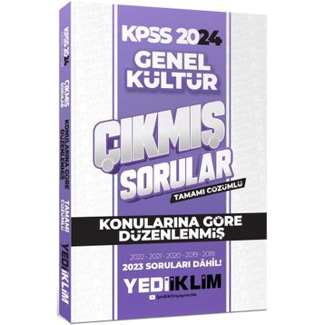 2024 KPSS Genel Kültür Konularına Göre Tamamı Çözümlü Çıkmış Sorular - Yediiklim Yayınları