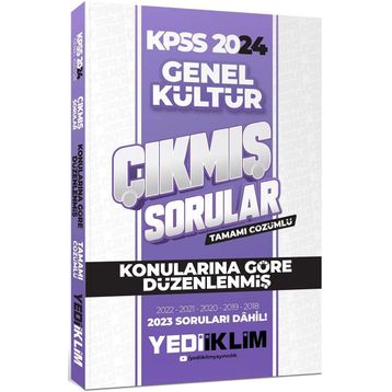 2024 KPSS Genel Kültür Konularına Göre Tamamı Çözümlü Çıkmış Sorular - Yediiklim Yayınları