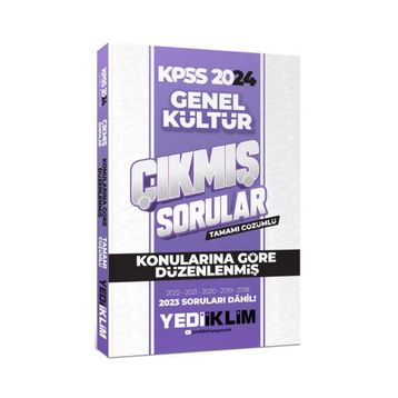 2024 KPSS Genel Kültür Konularına Göre Tamamı Çözümlü Çıkmış Sorular - Yediiklim Yayınları