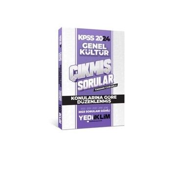 2024 KPSS Genel Kültür Konularına Göre Tamamı Çözümlü Çıkmış Sorular - Yediiklim Yayınları