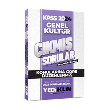 2024 KPSS Genel Kültür Konularına Göre Tamamı Çözümlü Çıkmış Sorular - Yediiklim Yayınları