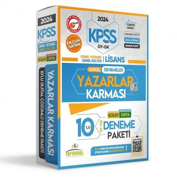 2024 KPSS Lisans GY-GK Türkiye Geneli Kurumsal 10'lu Dijital Çözümlü Deneme Paketi - Yazarlar Karması