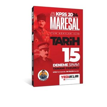 2024 KPSS Mareşal Genel Kültür Tarih Tüm Adaylar için Tamamı Çözümlü 15 Deneme Sınavı Yediiklim Yayınları