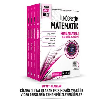 2024 KPSS ÖABT İlköğretim Matematik Konu Anlatımlı 4 Kitap Pegem Akademi Yayıncılık