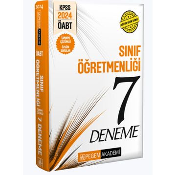2024 KPSS ÖABT Sınıf Öğretmenliği Tamamı Çözümlü 7 Deneme - Pegem Akademi