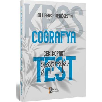 2024 Kpss Ortaoğretim Ön Lisans Coğrafya Çek Kopart Yaprak Test İsem Yayınları