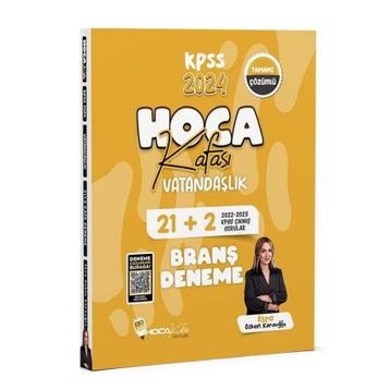 2024 Kpss Vatandaşlık 21+2 Deneme Çözümlü - Hoca Kafası Yayınları