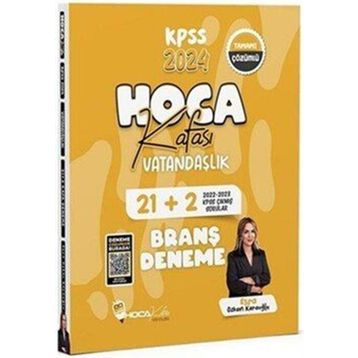 2024 Kpss Vatandaşlık 21+2 Deneme Çözümlü - Hoca Kafası Yayınları
