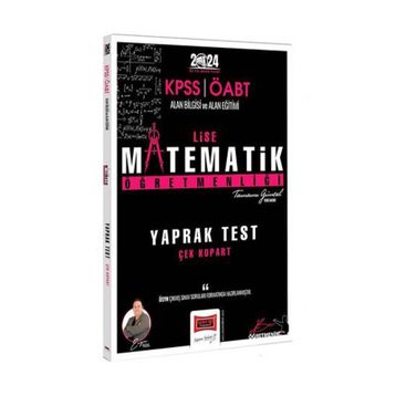2024 ÖABT Lise Matematik Öğretmenliği Yaprak Test Yargı Yayınları