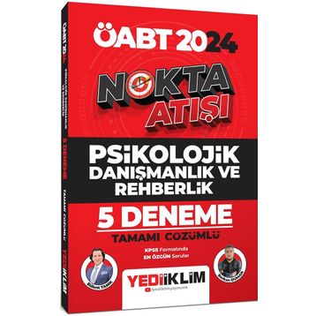 2024 ÖABT Nokta Atışı Psikolojik Danışmanlık ve Rehberlik Tamamı Çözümlü 5 Deneme - Yediiklim Yayınları