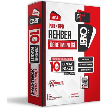 2024 ÖABT PDR-RPD Rehber Öğretmenliği 10'lu Dijital Çözümlü Deneme Anamorfik Yayınları