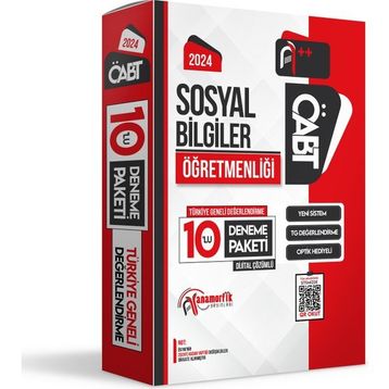 2024 ÖABT Sosyal Bilgiler Öğretmenliği 10'lu Dijital Çözümlü Paket Deneme Anamorfik Yayınları