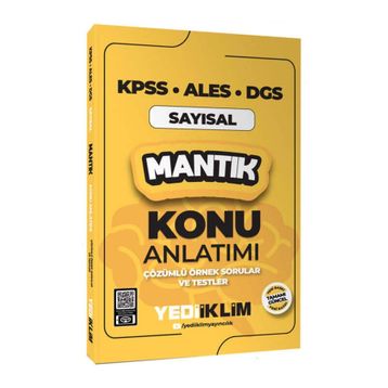 2025 KPSS ALES DGS Sayısal Mantık Konu Anlatımı - Yediiklim Yayınları