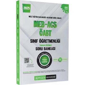 2025 MEB-AGS-ÖABT Sınıf Öğretmenliği Tamamı Çözümlü Soru Bankası - Pegem Yayınları