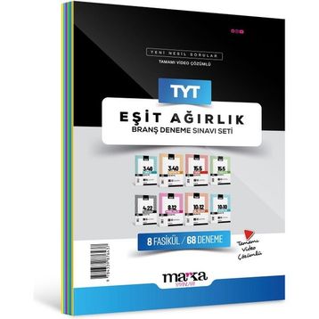 2025 TYT Eşit Ağırlık Branş Deneme Sınavı Seti 8 Fasikül 68 Deneme Marka Yayınları