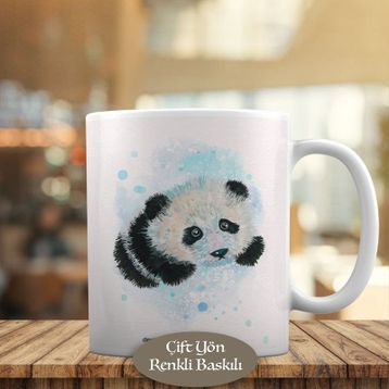 20405 Sıçrama Efektli Sevimli Panda Kupa Bardak