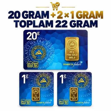22 gr 24 Ayar Külçe Altın
