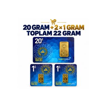22 gr 24 Ayar Külçe Altın