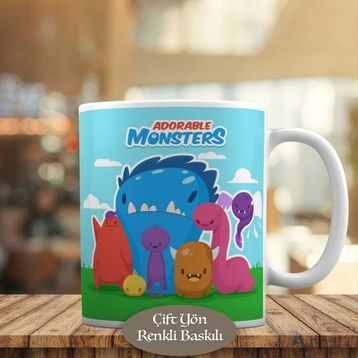 229 Monsters-Glümseyen Sevimli Canavarlar Kupa Bardak