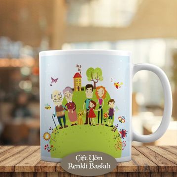 23-2147508147 Sevimli Mutlu Aile Kupa Bardak