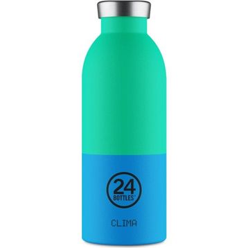 24 Bottles 500 ml Yeşil Mavi Clima Bottle Wave Paslanmaz Çelik Termos