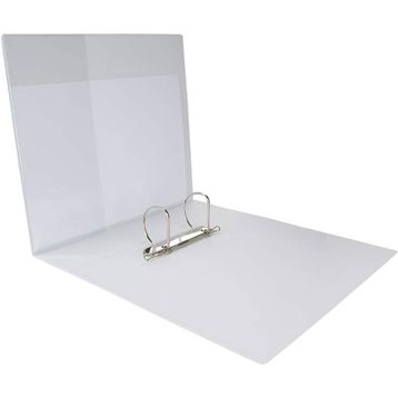 2K 07-2D-B A4 Beyaz 7 cm sırtlı 2 Halka D Mekanizmalı Pvc Cepli Firma Tanıtım Klasörü