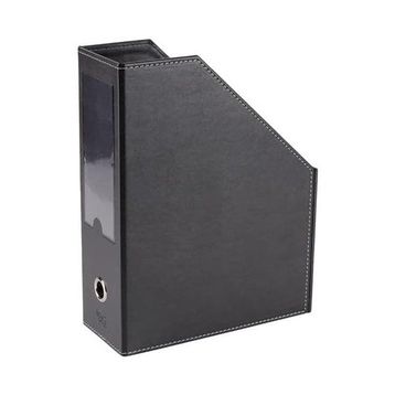2K Siyah 23x30x9 cm Suni Deri Masa Üstü Magazinlik