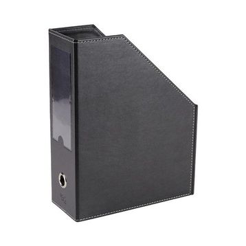 2K Siyah 23x30x9 cm Suni Deri Masa Üstü Magazinlik