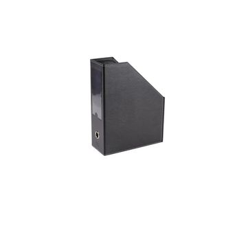 2K Siyah 23x30x9 cm Suni Deri Masa Üstü Magazinlik