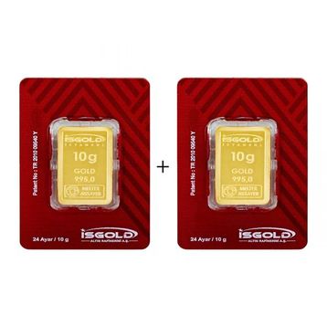 2X10 gr 24 Ayar Külçe Altın