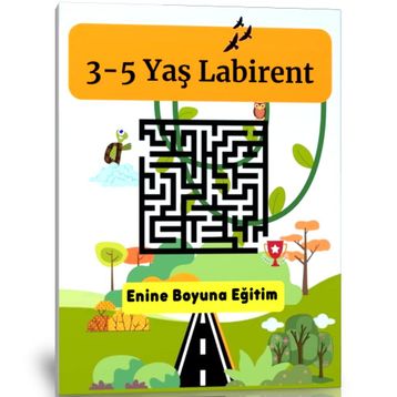 3-5 Yaş Labirent Kitabı - Enine Boyuna Eğitim