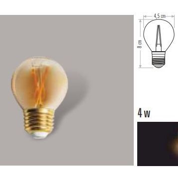3 ADET CT 4283 Cata 4W Rustik Led Ampul Amber 2700k E27