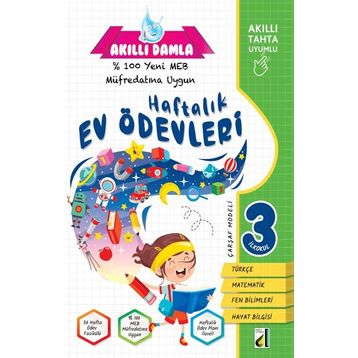 3. Sınıf Akıllı Damla Haftalık Ev Ödevleri Damla Eğitim