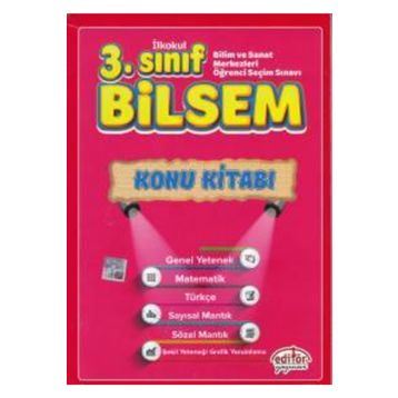 3. Sınıf Bilsem Konu Kitabı Editör Yayınları