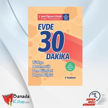 3. Sınıf Evde 30 Dakika Öğrenci Kitabı - Tudem